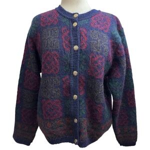 Vintage Edinburgh Mohair Blend Cardigan Sweater